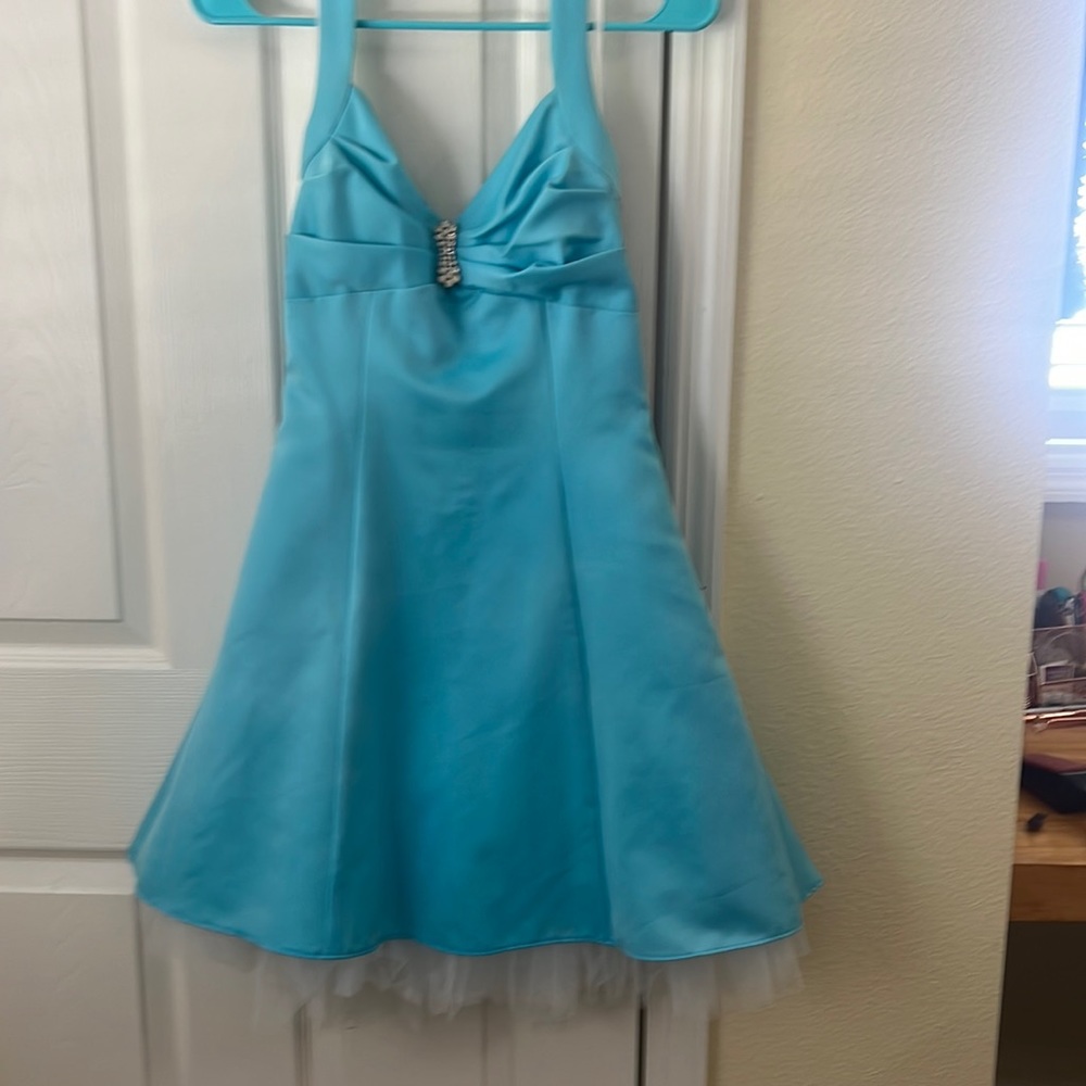 Turquoise Halter Dress